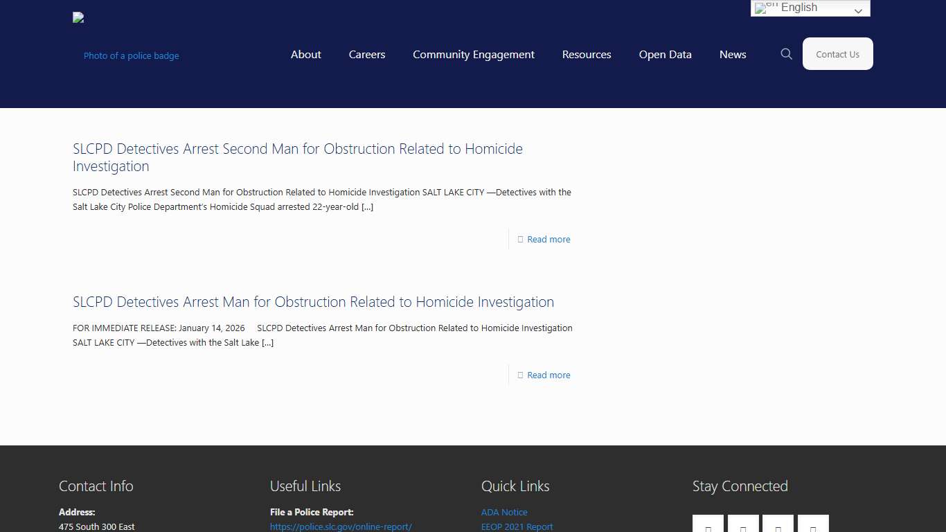 January 2026 – SLCPD